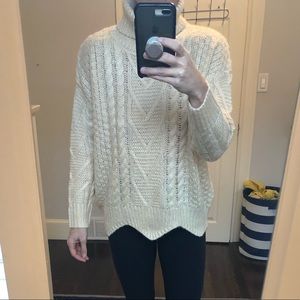 Cream turtleneck sweater